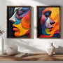 Wallity Conjunto de 2 Pinturas Decorativas AI134 Multicolor